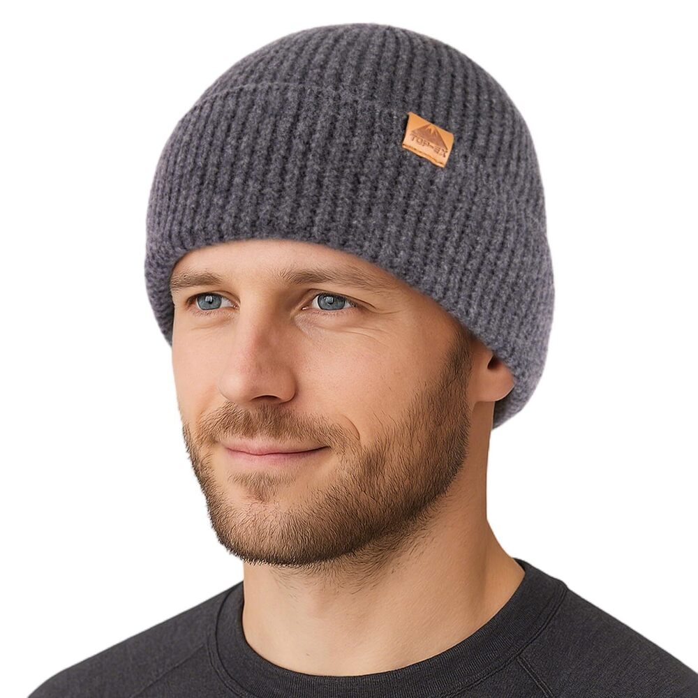 2622 XL Merino Wool Fleece-Lined Cuffed Beanie Warm Knit Skull Cap